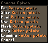 Rotten potato options