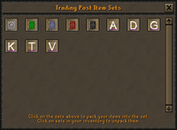 Trading post item set exchange