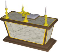 Gilded altar built