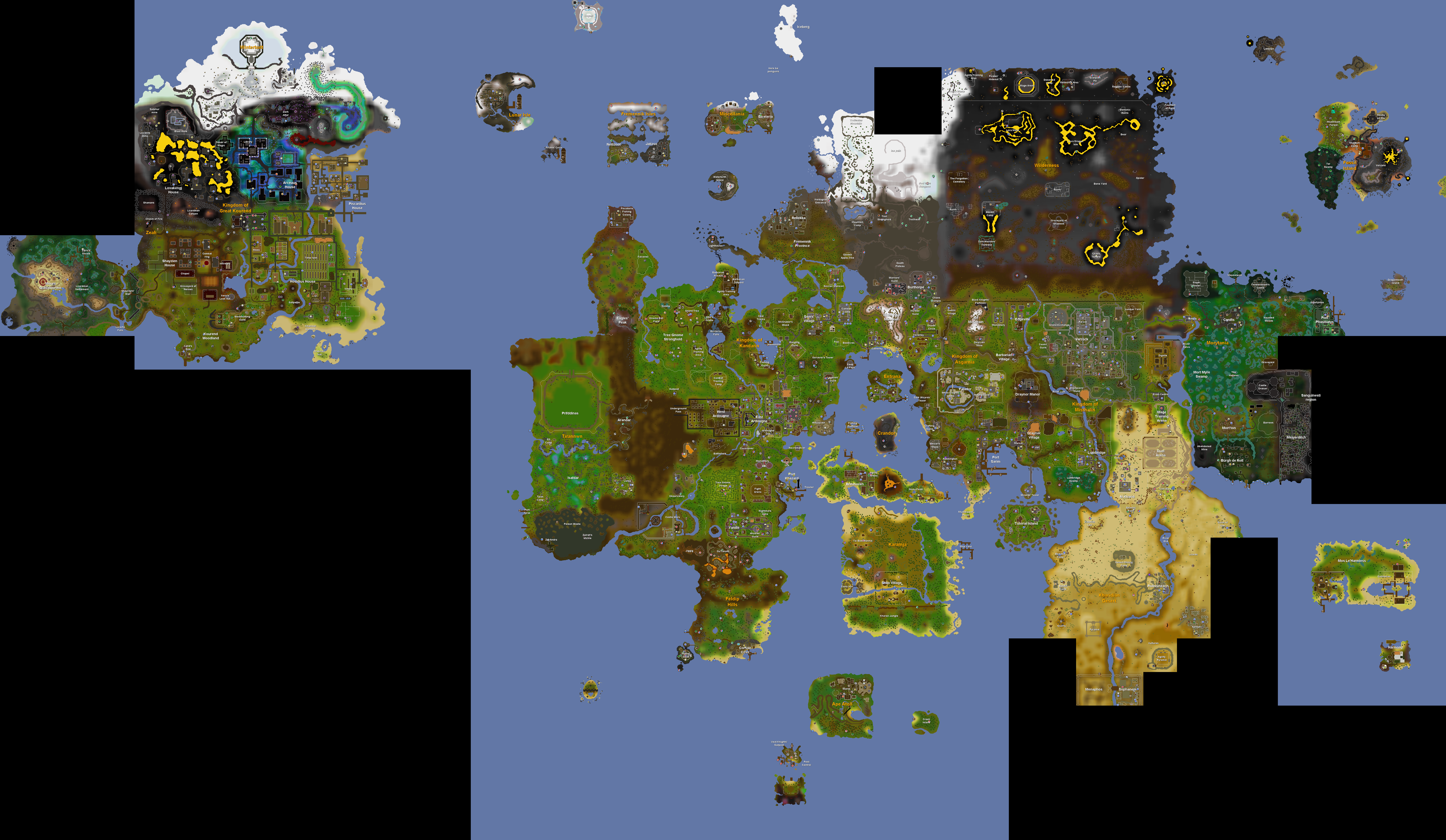 øve sig Ligner flaskehals World map | Old School RuneScape Wiki | Fandom