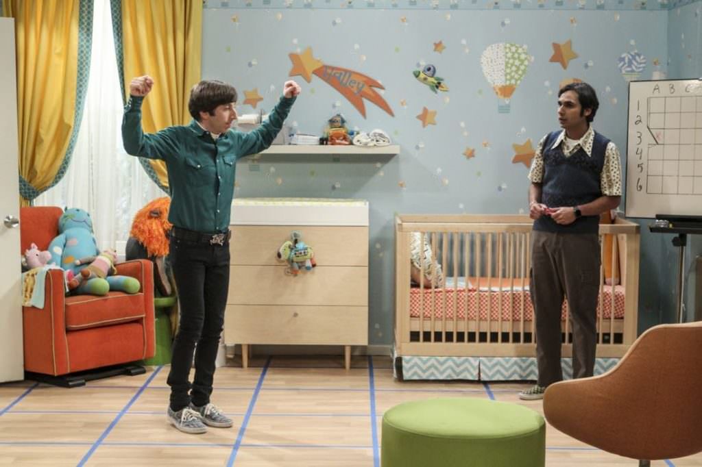 howard and raj big bang theory in nursery