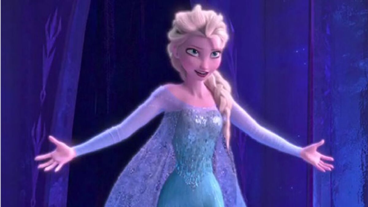 frozen elsa singing let it go in ice castle