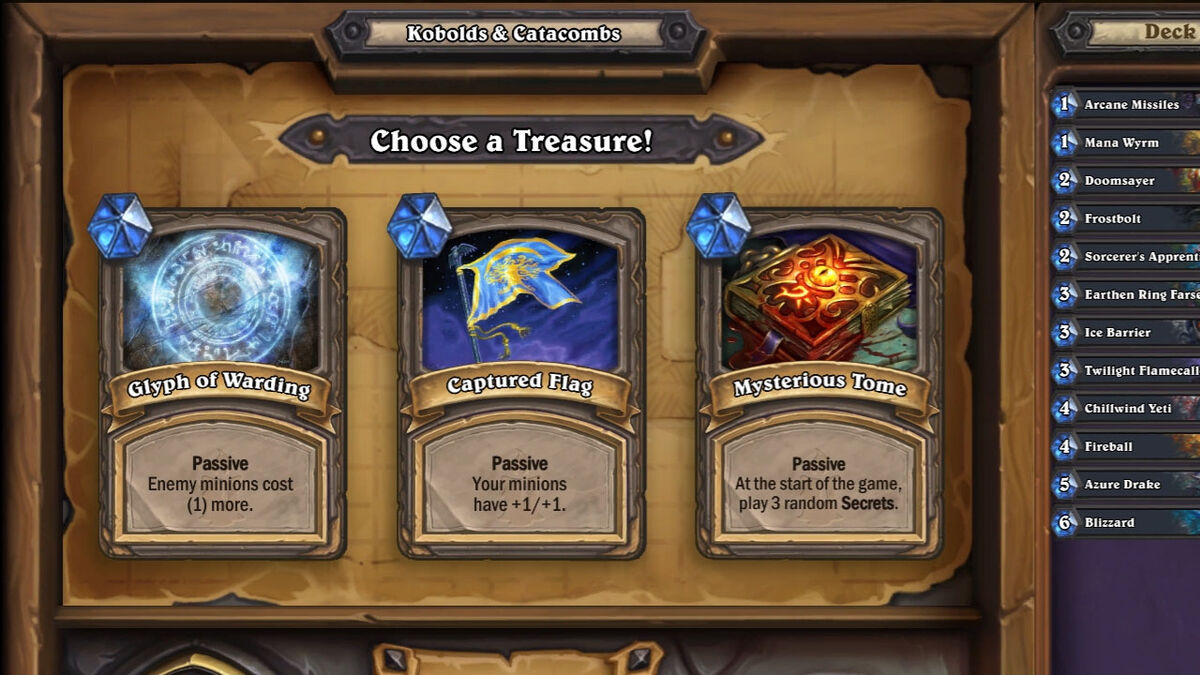 Hearthstone Dungeon Run treasures