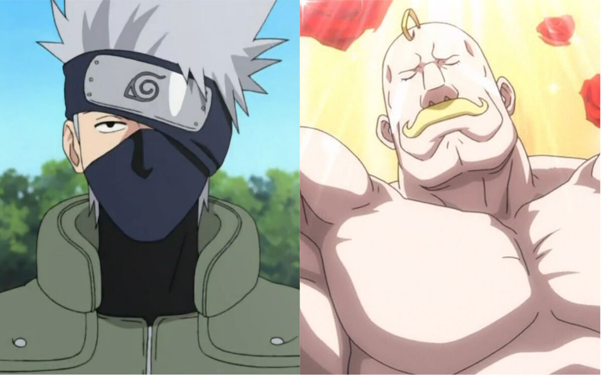 major louis armstrong full metal alchemist and Kakashi Hatake Naruto