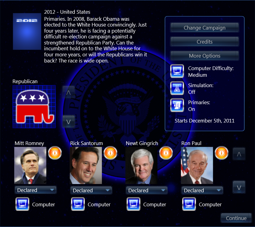 2012 Campaign (President Infinity) | The 270soft Wiki | Fandom