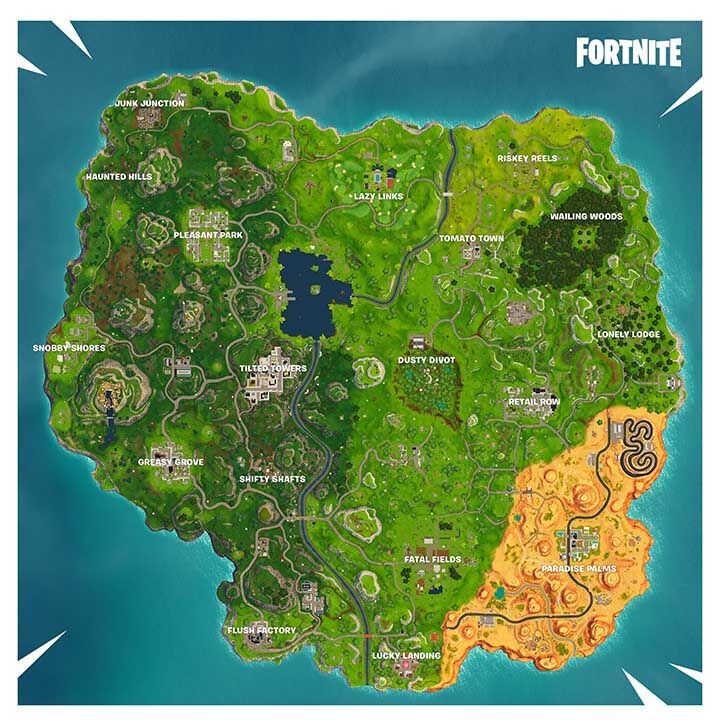 Fortnite Season 5 map Paradise Palms