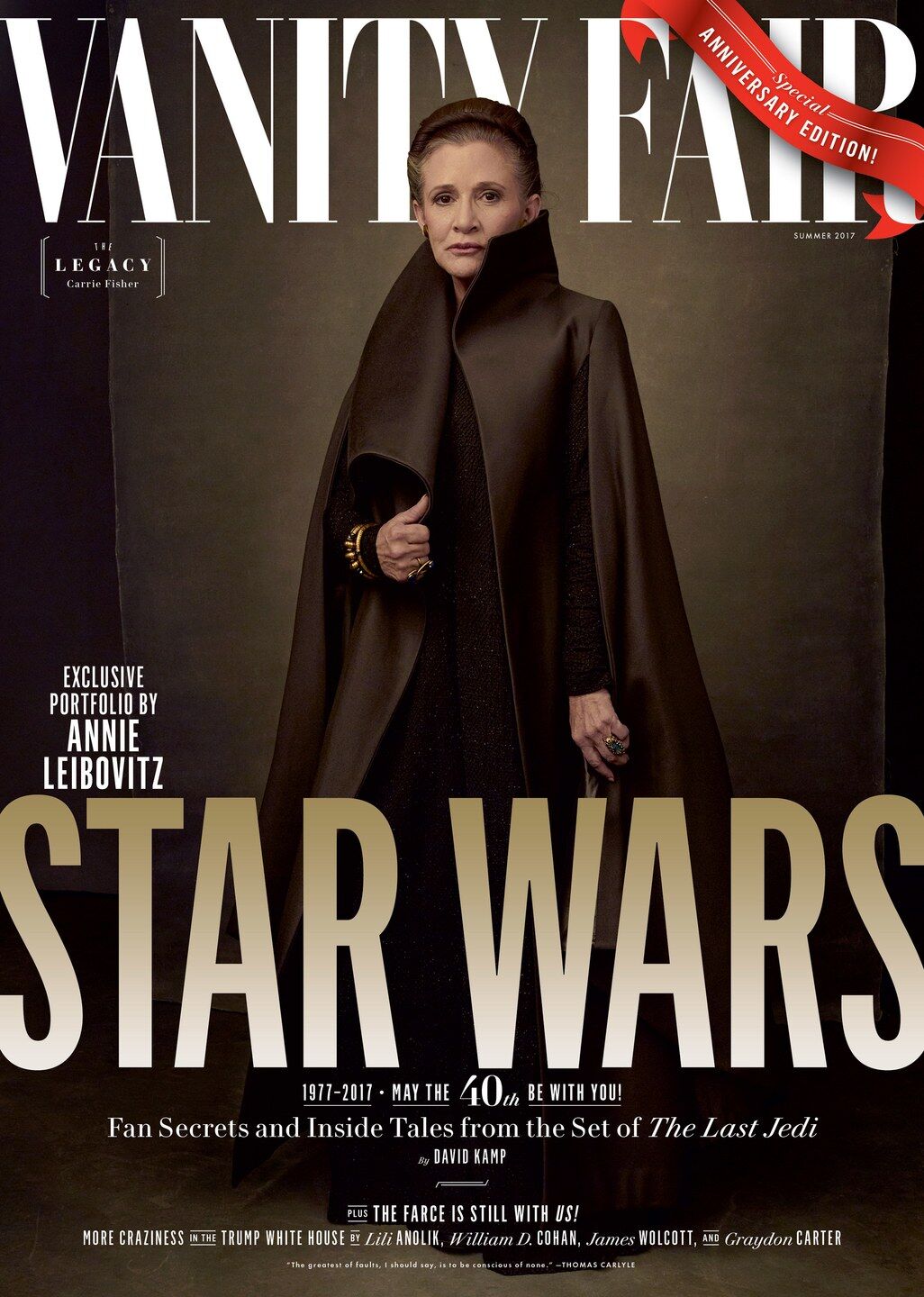 Star Wars Vanity Fair Cover Carrie Fisher