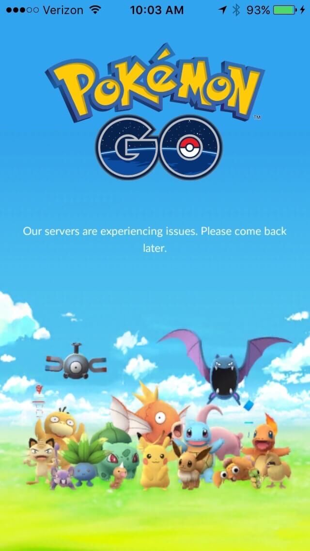 Pokemon Go Starter Guide Server Issues