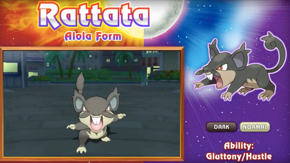 Pokemon Sun and Moon New Monsters Rattata Alola