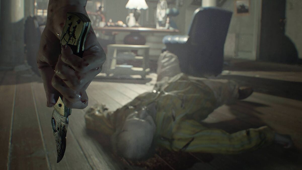 Resident Evil VII New Trailer 7 Biohazard Knife with Body on Floor