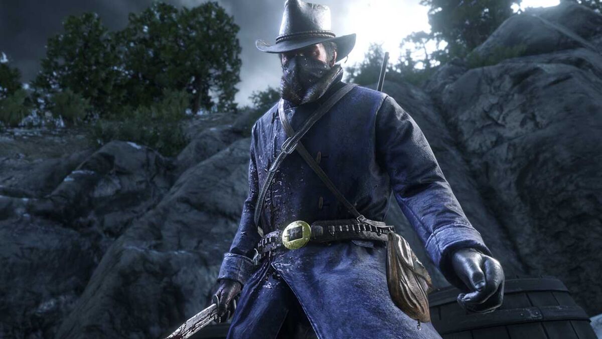 RDR2 Arthur Morgan mask stealth night