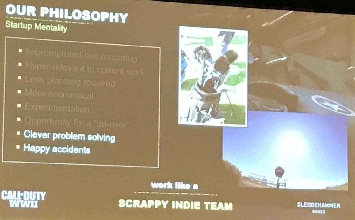 GDC Call of Duty WWII slide