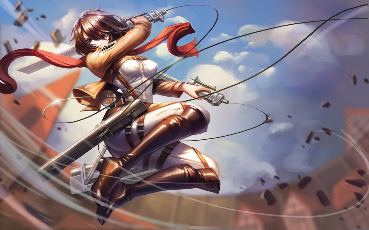 Beautiful Girl Swordsman Mikasa