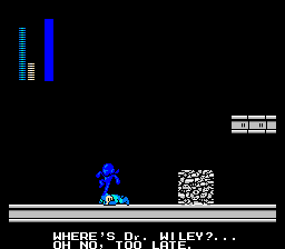 Dr. Wily being crushed to death by debris.