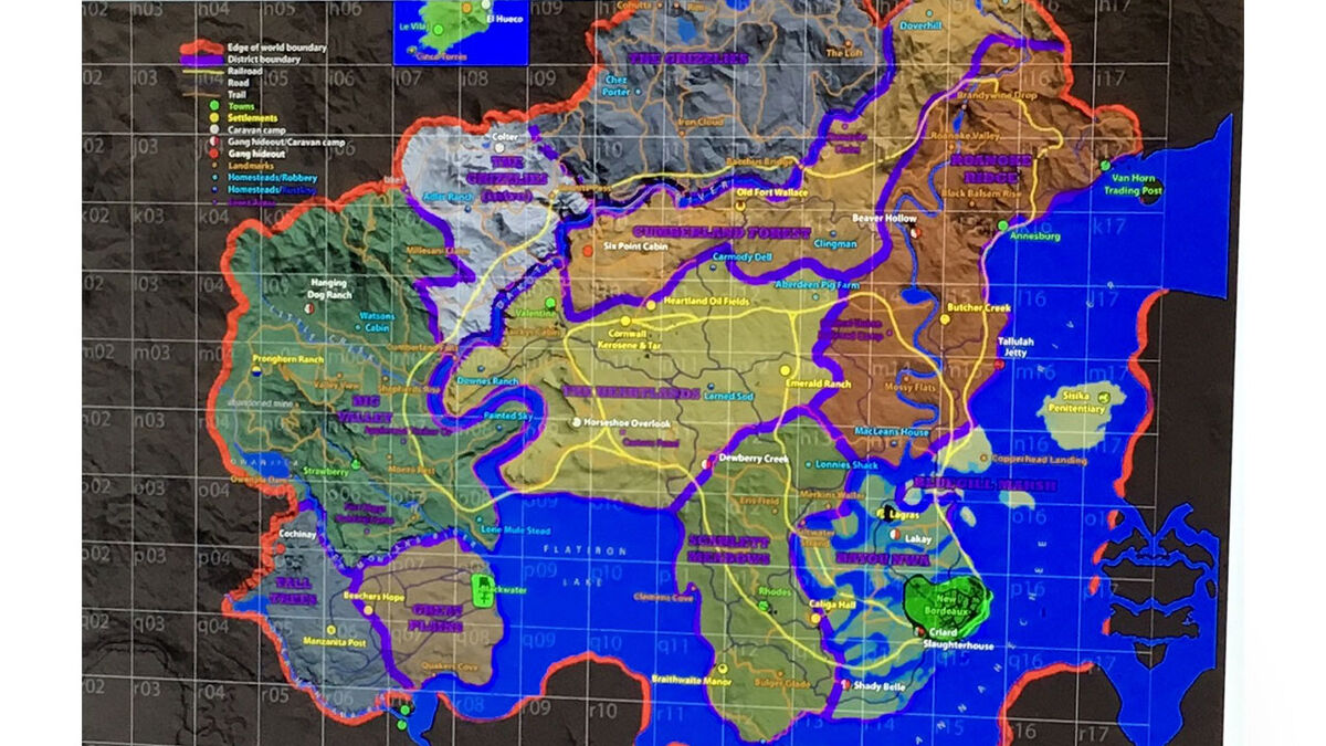 Red Dead Redemption 2 map leak