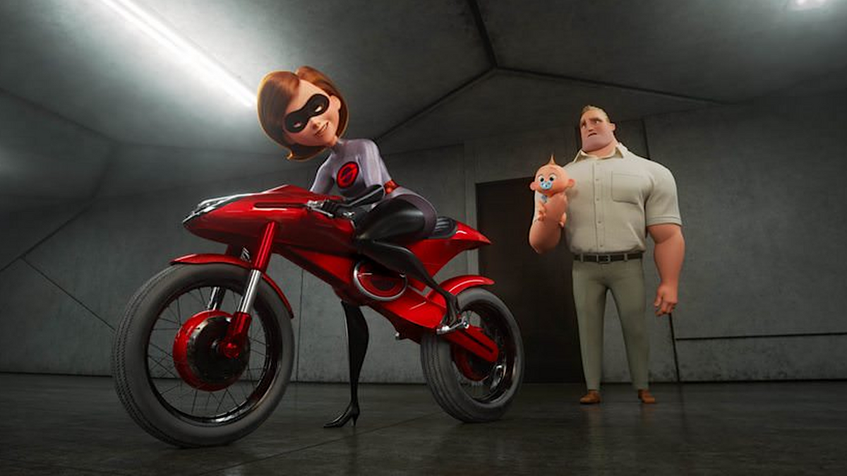 Elastigirl, Jack-Jack, and Mr. Incredible in &#039;Incredibles 2&#039;