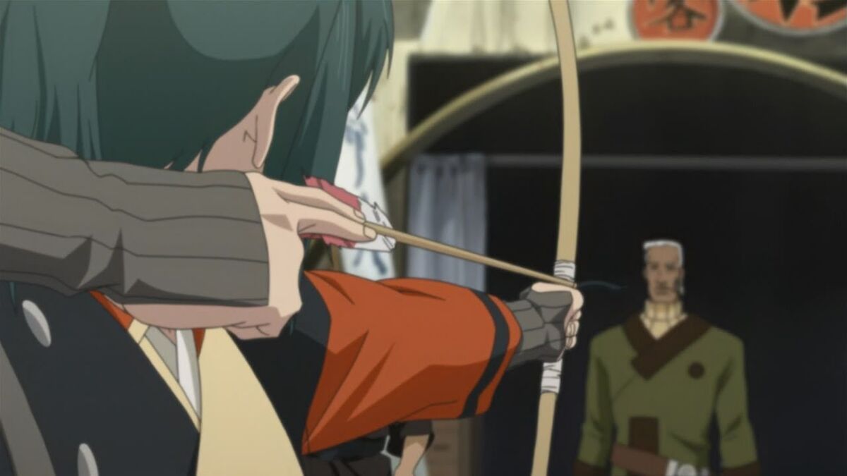 A young samurai draws back a bow and takes aim at an entertainer, can he catch the arrow and save his own life?