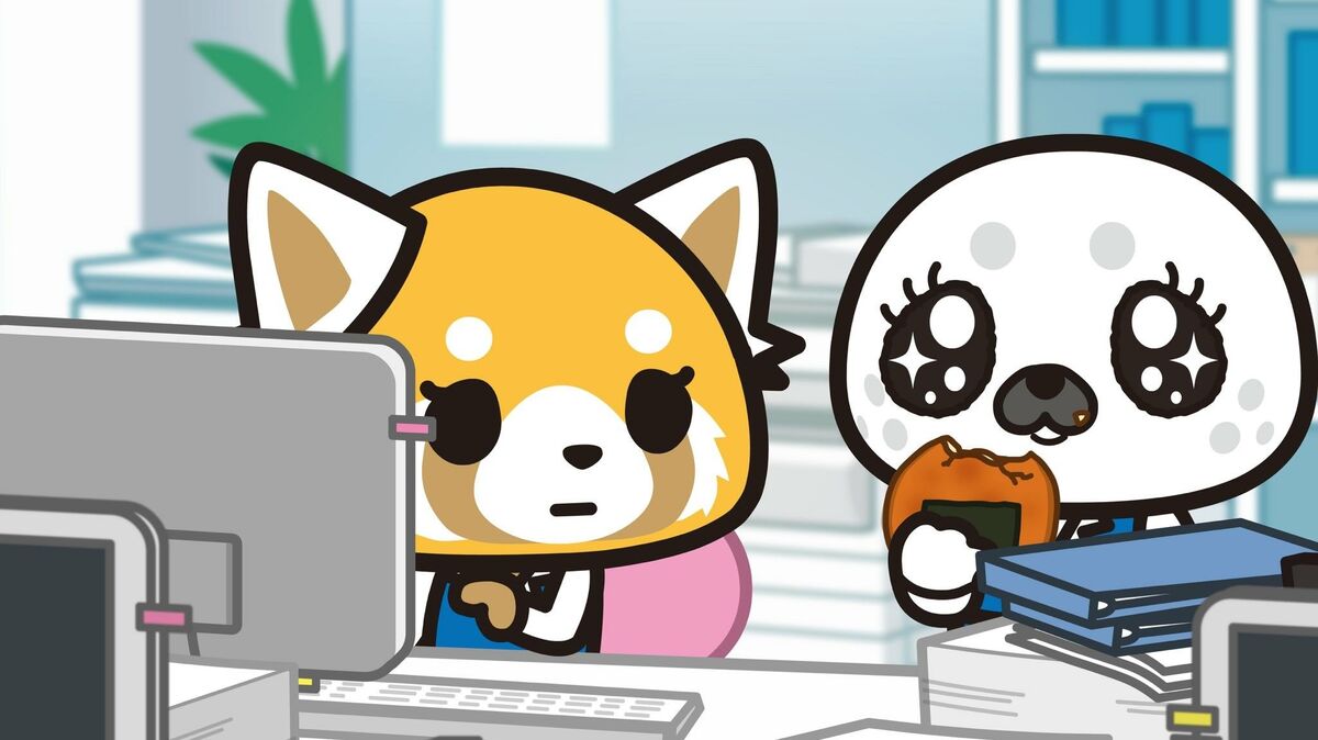 anime watch during lunch break Aggretsuko