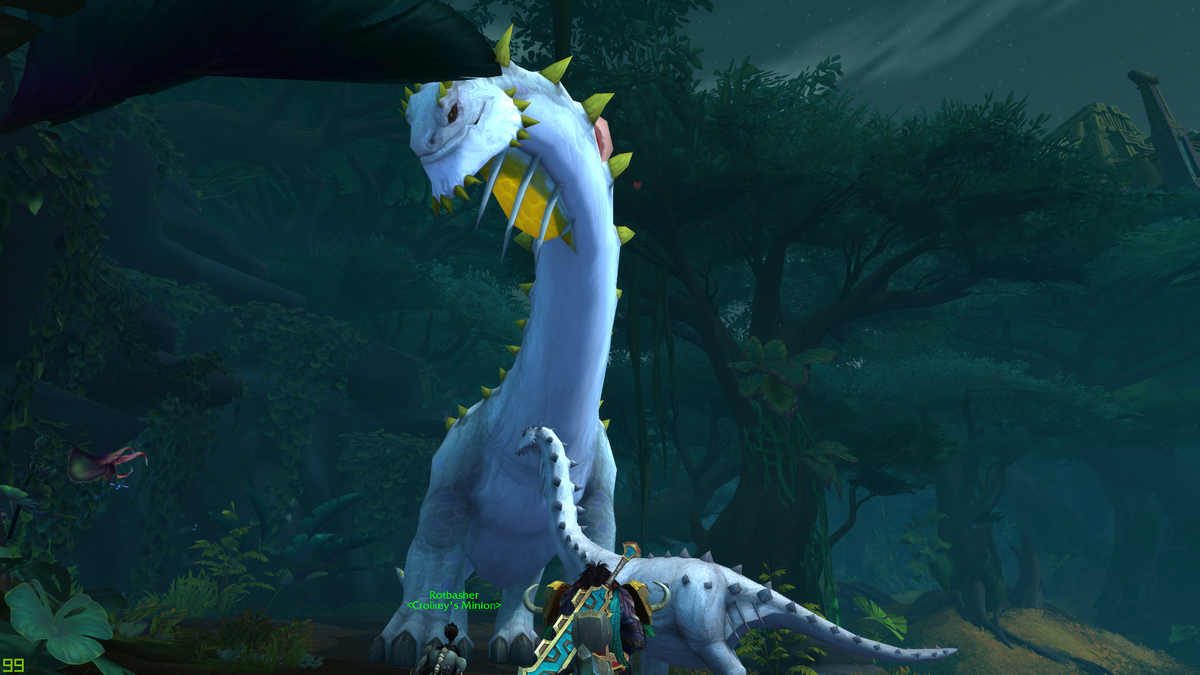 Two dinosaurs who love each other in Battle for Azeroth