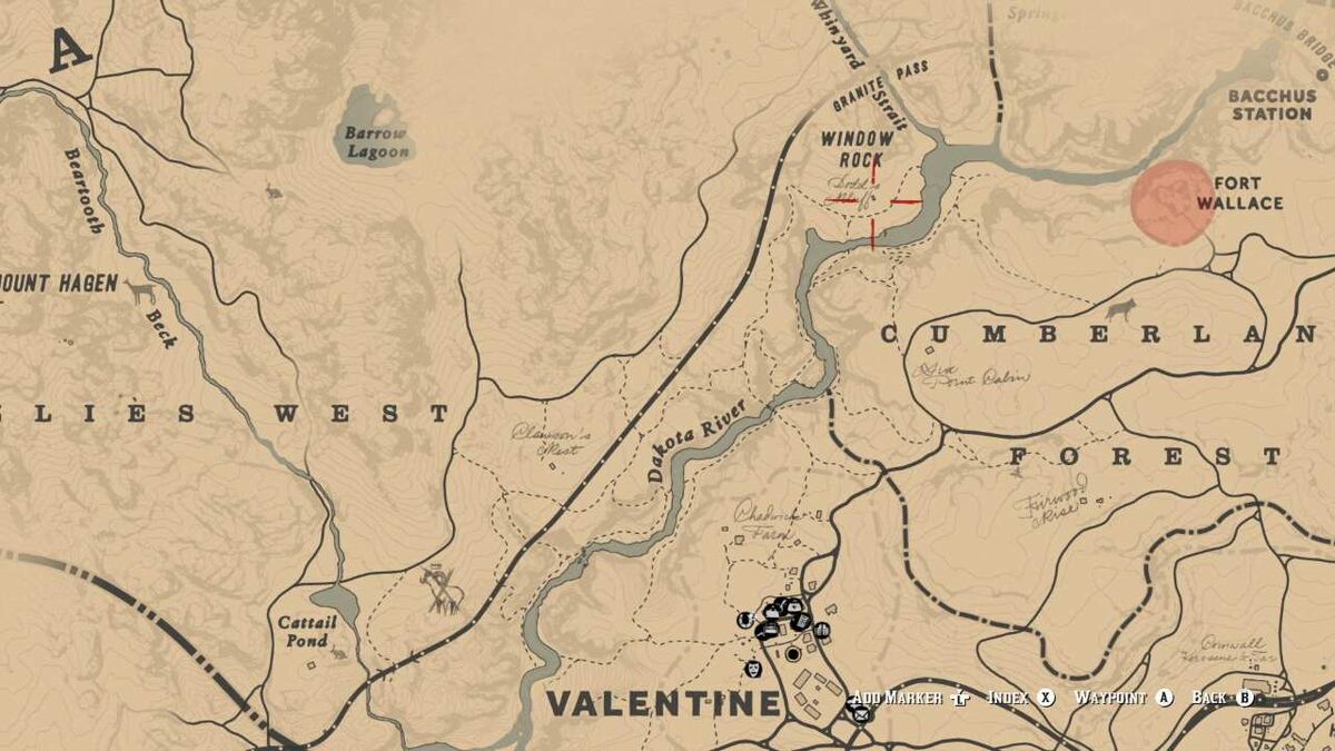 Dodds Bluff shack location map Red Dead Redemption 2