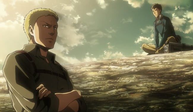 Reiner and Bertholdt in Attack on Titan