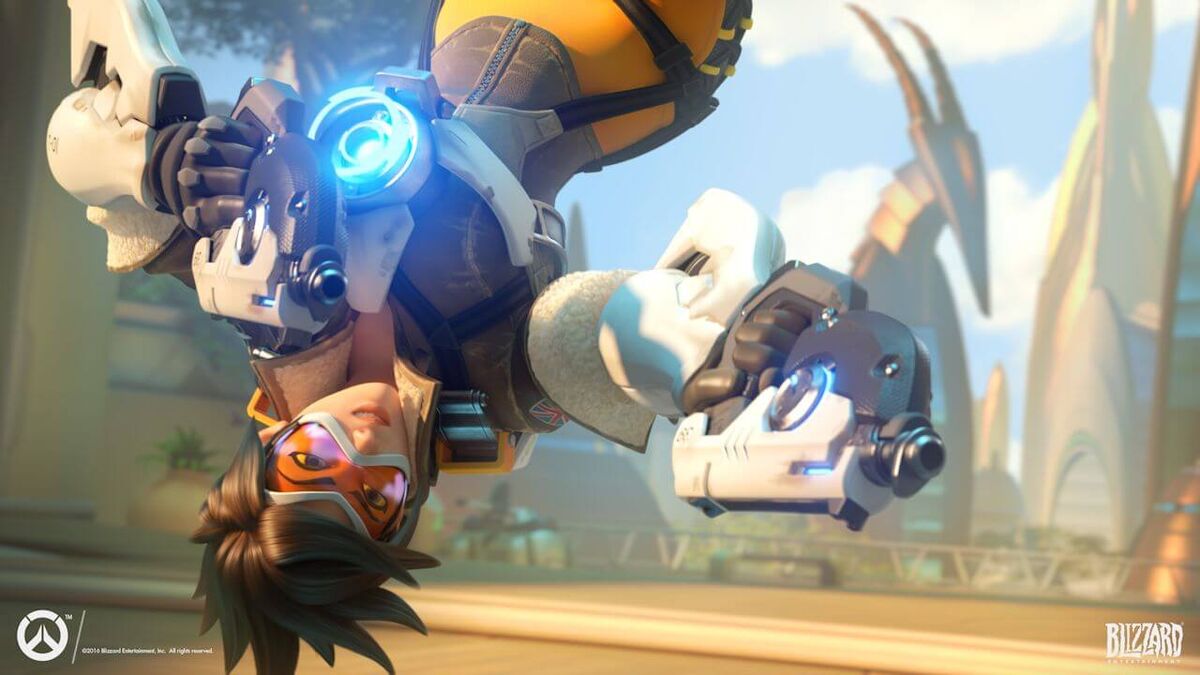 Overwatch 2 Tracer HD Wallpaper - Exciting Action Hero Background