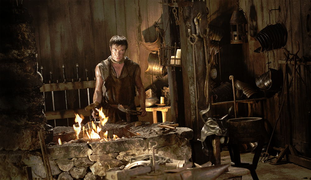 Gendry in the forge