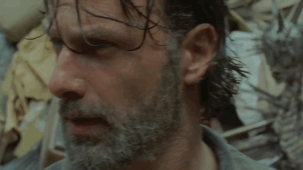 Rick vs. the spiked walker in The Walking Dead junkyard
