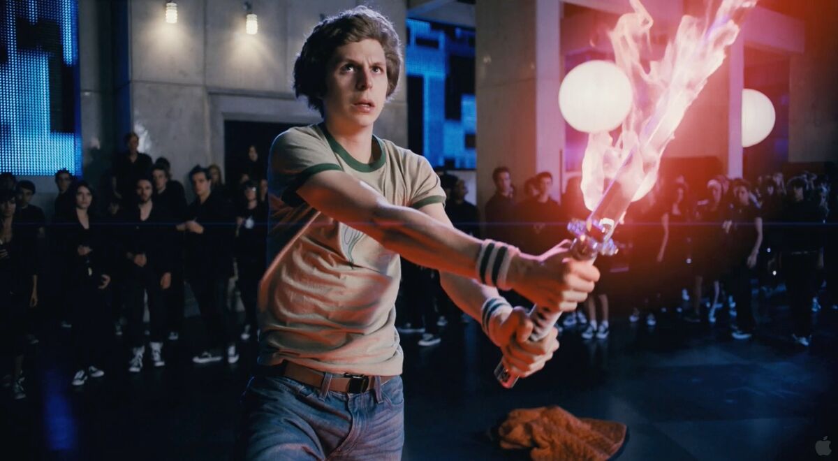 Michael Cera as Scott Pilgrim.