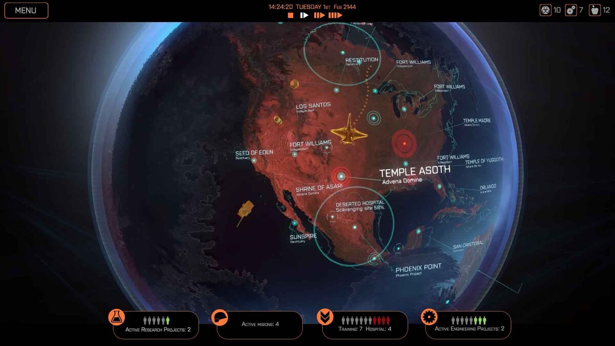 Phoenix Point metagame choosing missions