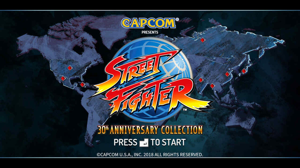Street Fighter menu screen
