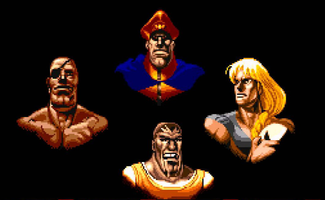 The four bosses in Street Fighter II