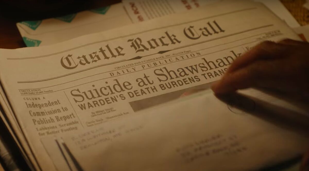The new Stephen King shared universe series 'Castle Rock' debuted its first trailer during Superbowl 52, featuring a reference to Shawshank Prison.