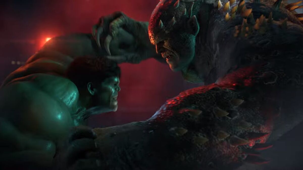 Marvel&#039;s Avengers Hulk Abomination fight grapple