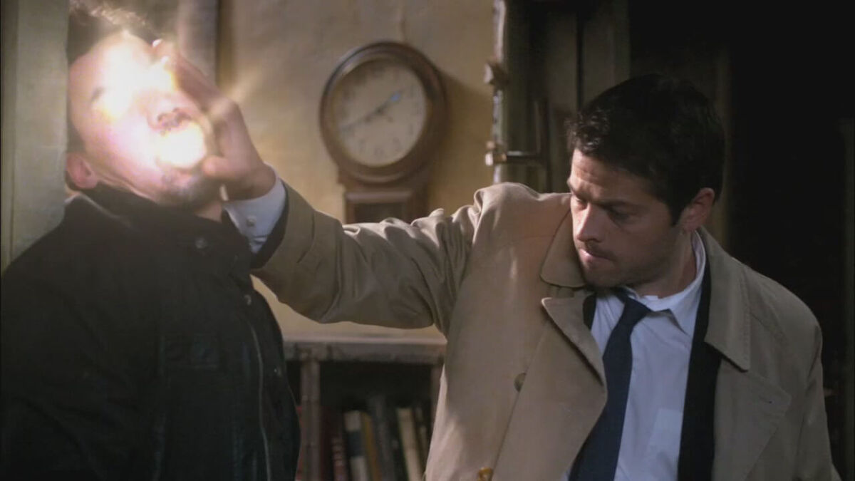 Supernatural Castiel Smites Demon