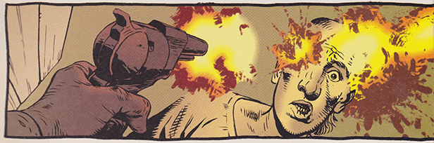 Saint of Killers murders Pilo, from the Preacher comic books