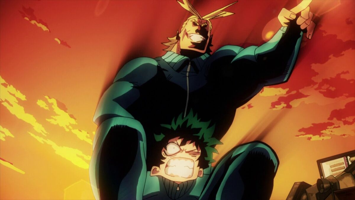 Deku and All Might from My Hero Academia