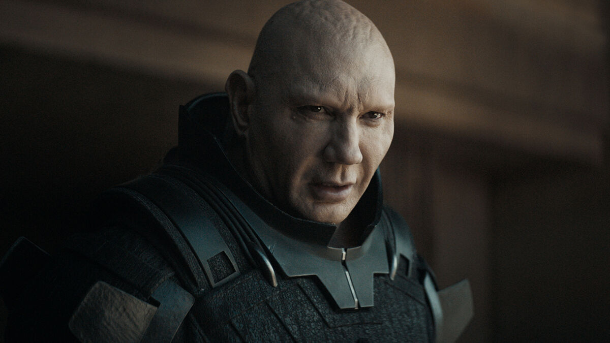 Dave Bautista as Glossu &#039;The Beast&#039; Rabban in Dune; he also appeared in Villeneuve's Blade Runner 2049.