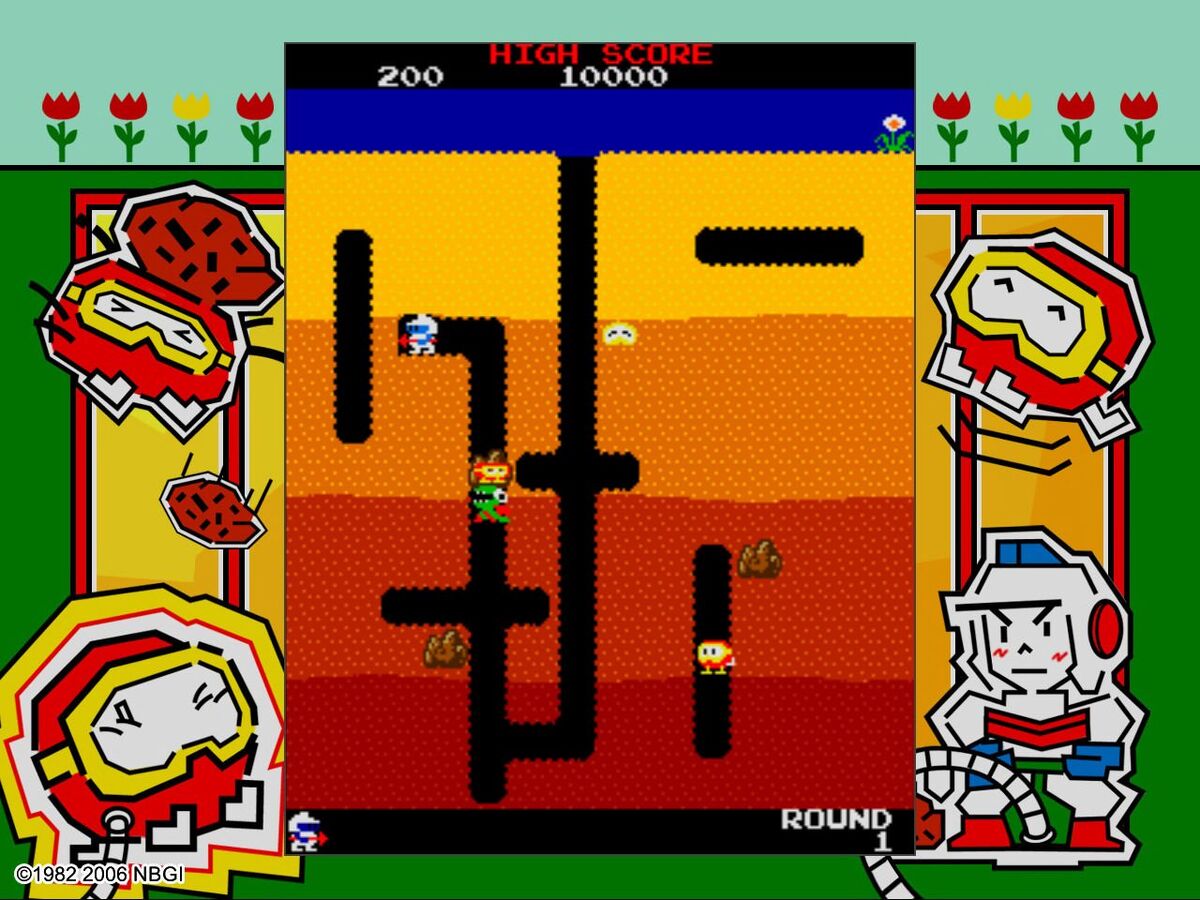 arcade game championship editions dig dug namco