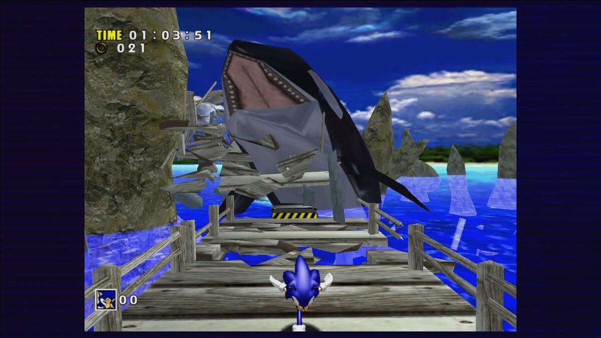A screenshot of Sonic Adventure.