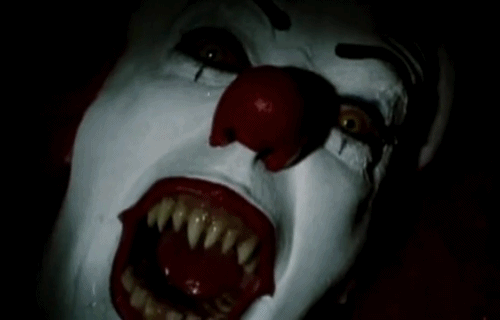 clowns killer evil pennywise gif