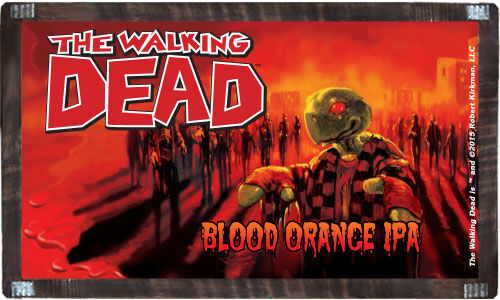 The Walking Dead craft beer label - Blood Orange IPA