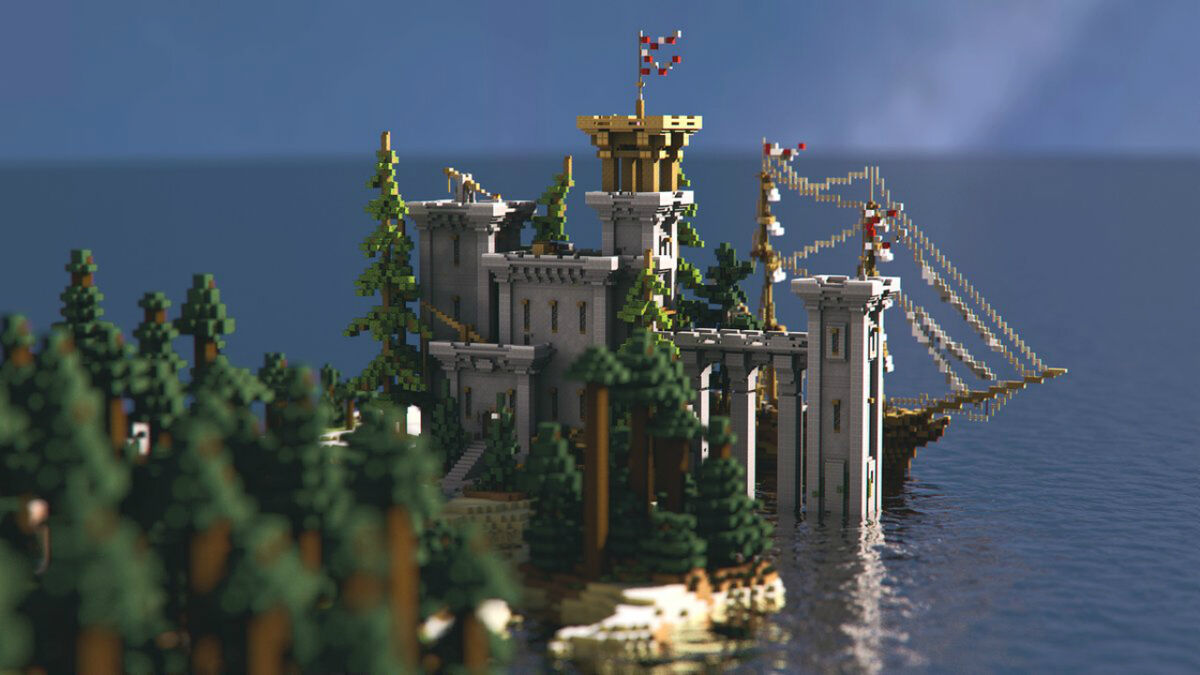 Lookouts Point, one of the settings PixelSquared created in Minecraft