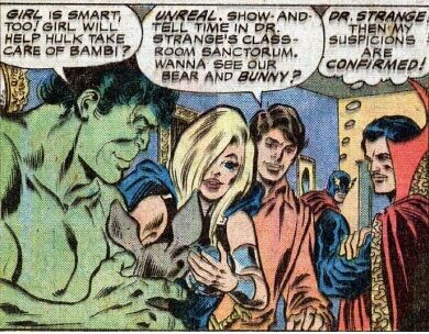 Doctor Strange had to turn his Sanctum into a petting zoo in order to keep Hulk happy.