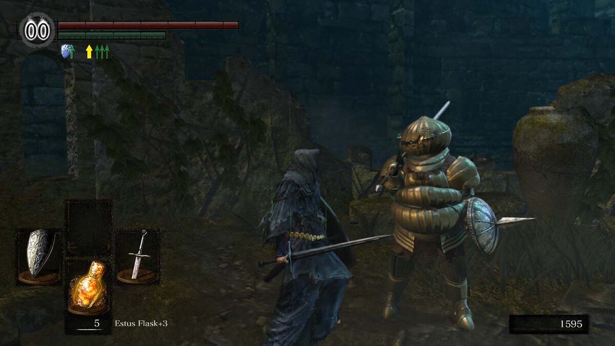 Talking to Siegmeyer at Firelink Shrine