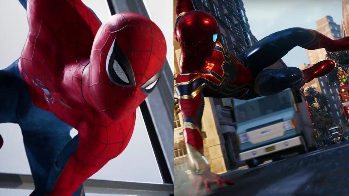 Here we have a friendly neighbourhood Classic Suit and the Iron-Spider Suit. The differences are Stark.