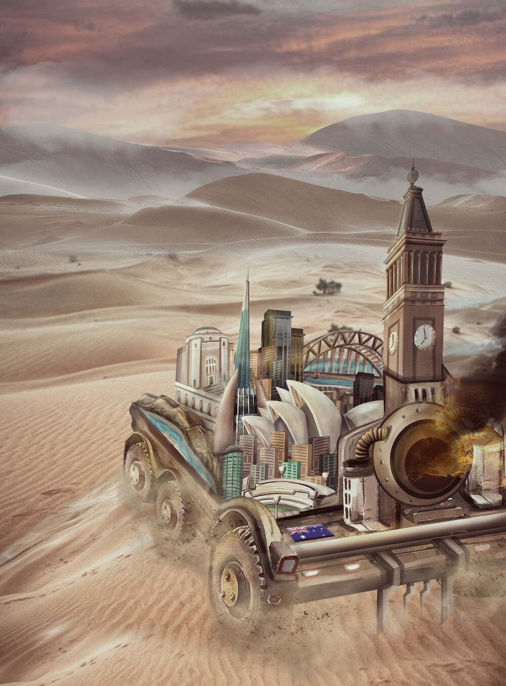 Fandom&#039;s custom illustration shows what an Australian Mortal Engines would look like.