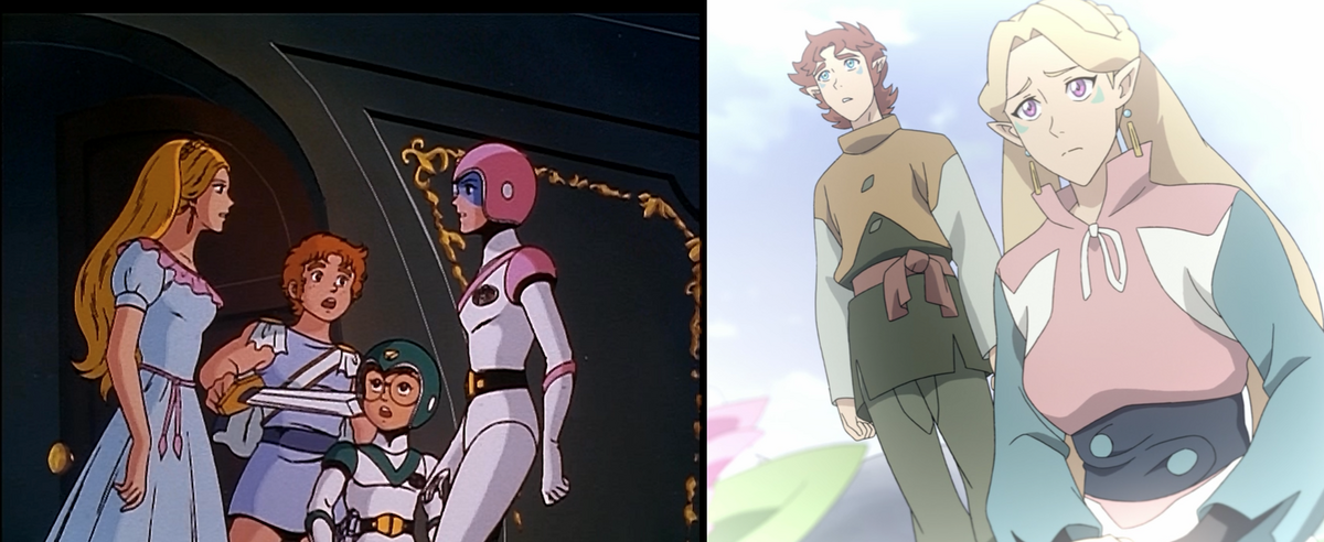 Romelle and Bandor (far left) in DotU vs. their counterparts in VLD