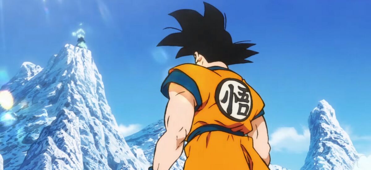 Goku on ice planet in Dragon Ball Super movie