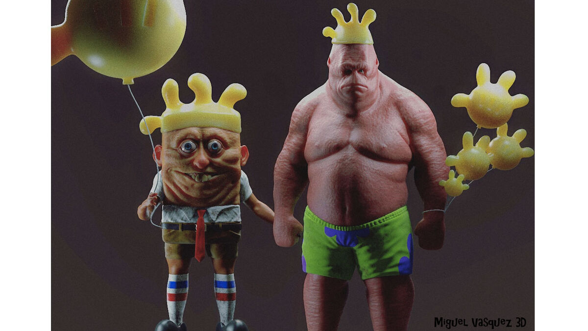 Real-world SpongeBob and Patrick